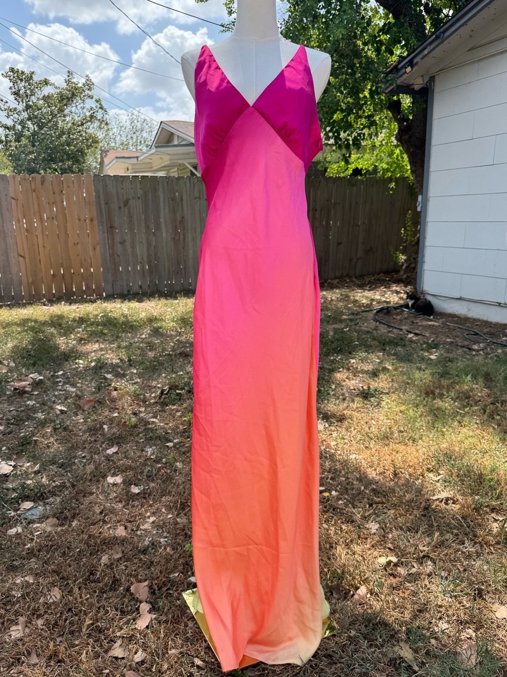 NWT 12th Tribe Pink Ombré Maxi Dress